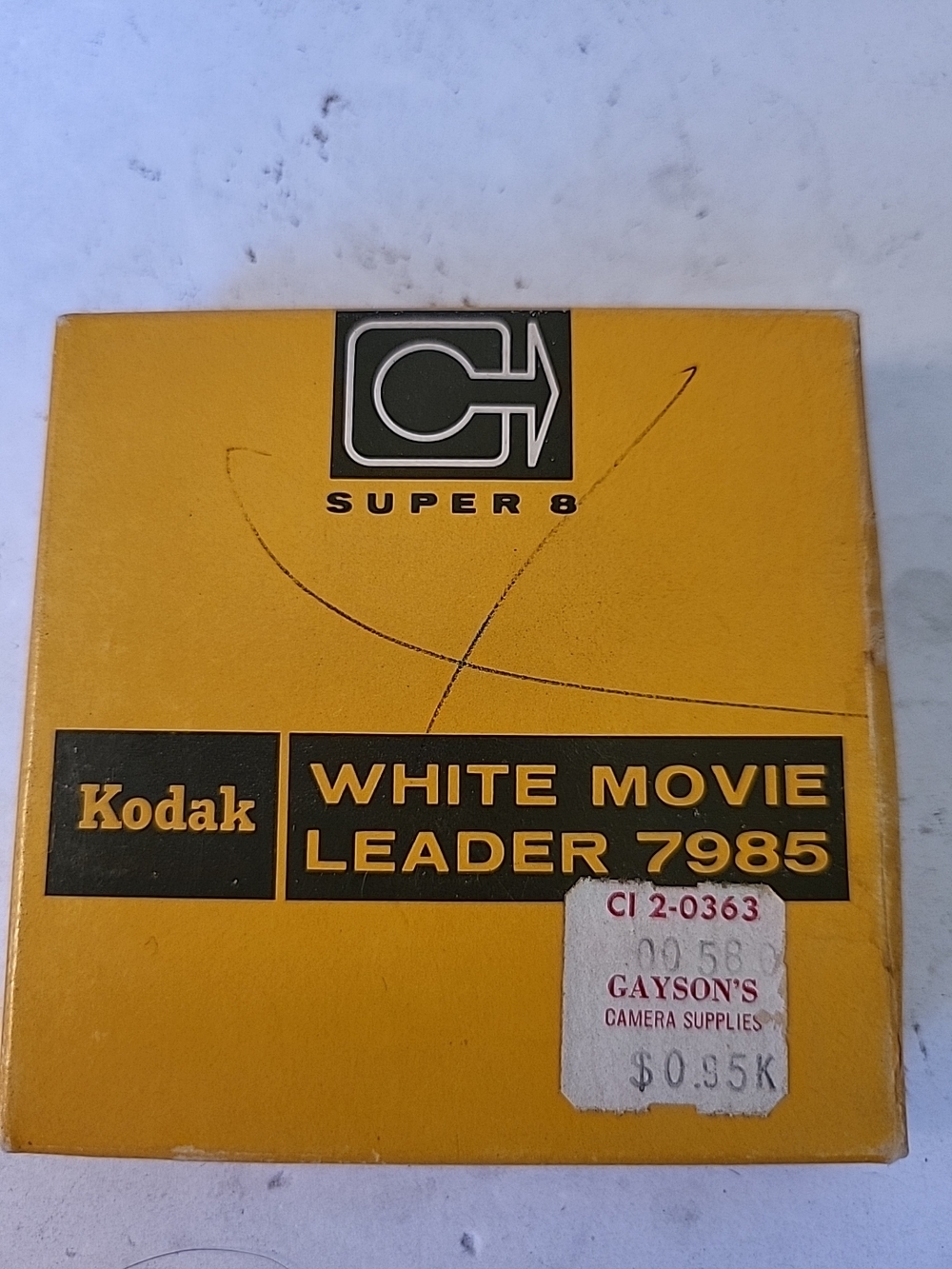 Vintage Kodak White Movie Leader 7985 Super 8